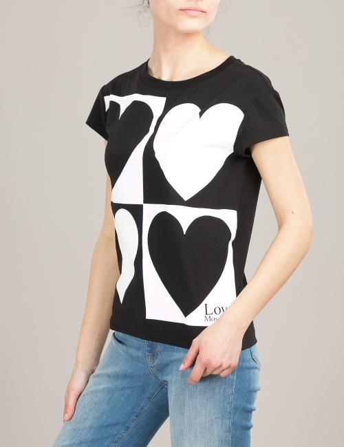 T-shirt Graphic Hearts Love Moschino