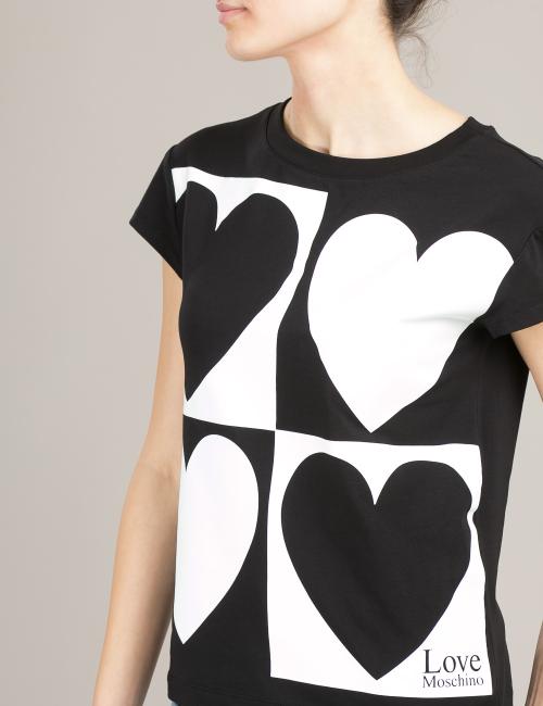 T-shirt Graphic Hearts Love Moschino