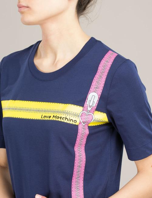 T-shirt Pop Art Zippers Love Moschino